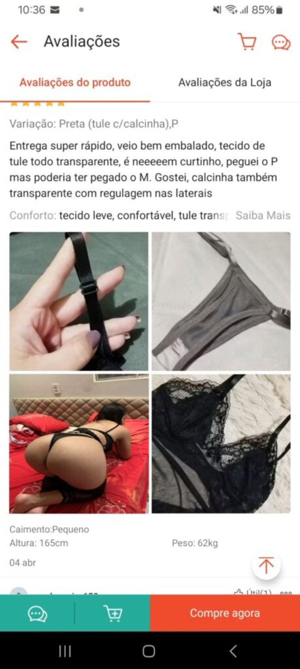 Foto 2 do Conto erotico: Minha esposa avaliando calcinhas na shopee