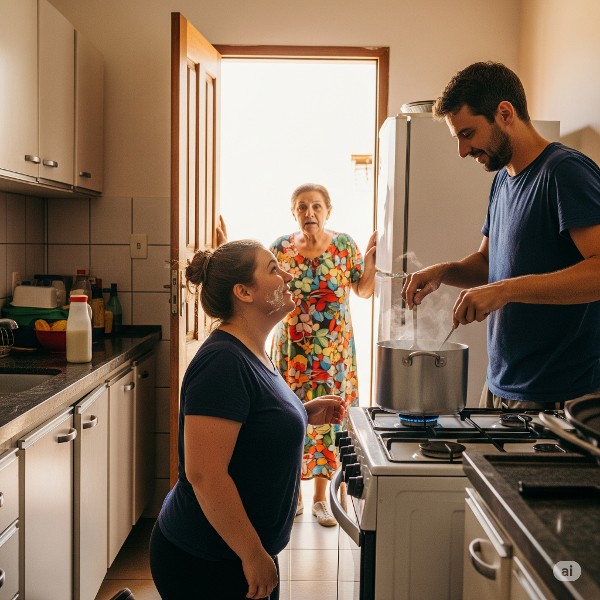 Foto 1 do Conto erotico: Minha sogra flagrou na cozinha