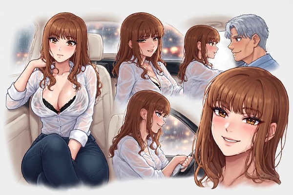 Foto 2 do Conto erotico: Minha esposa Erika na faculdade. Momentos deliciosos com o motorista de táxi em uma noite de chuva.