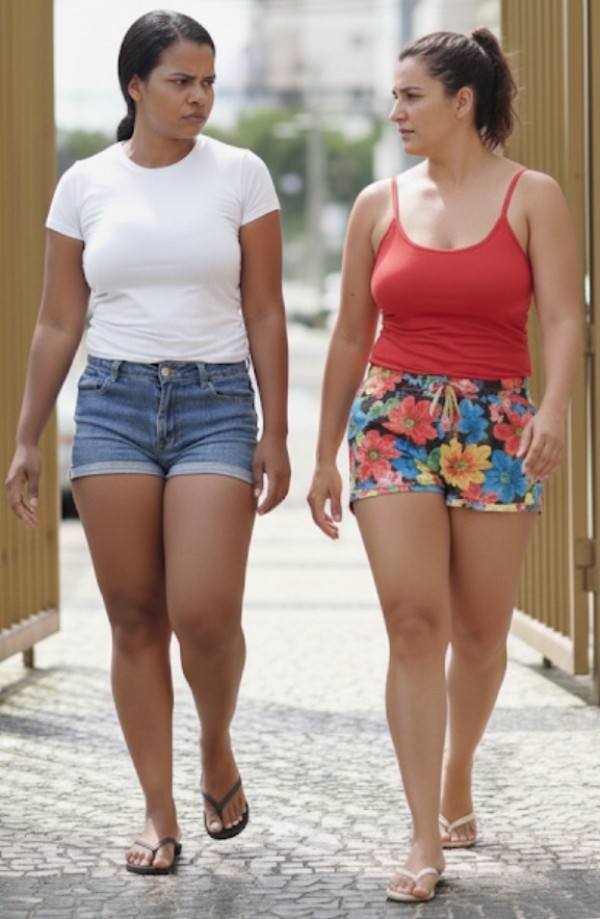 Foto 1 do Conto erotico: Elas de shorts e chinelos