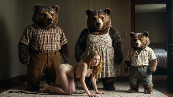 Foto 3 do Conto erotico: Cachinhos Dourados. A Cachorrinha dos Ursos