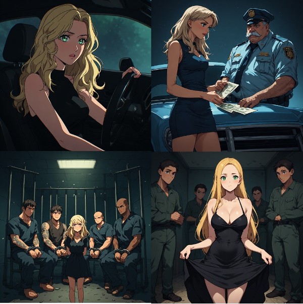 Foto 1 do Conto erotico: Sabrina e os criminosos. Ela virou a rainha devassa dos presos na frente dos guardas.