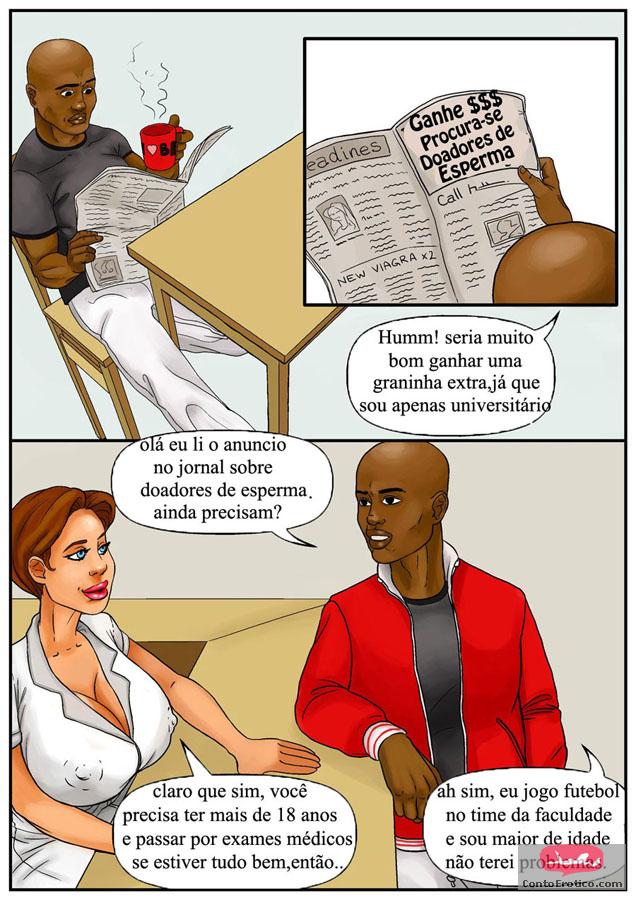 Quadrinho Erotico BANCO DE ESPERMA Imagem 2