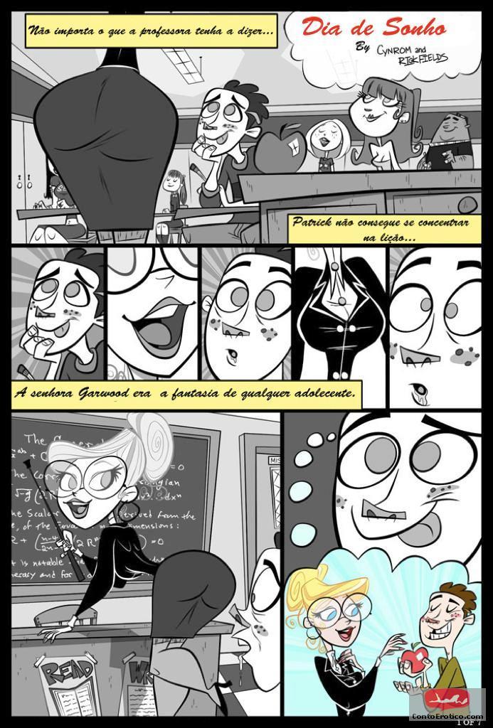 Quadrinho Erotico Tesão na professora puta e gostosa... Imagem 1