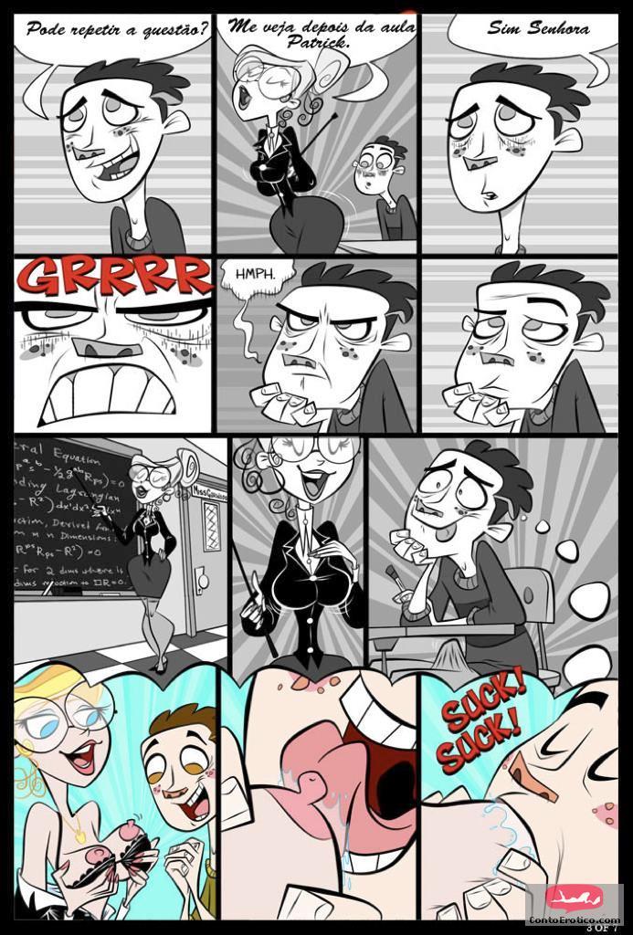 Quadrinho Erotico Tesão na professora puta e gostosa... Imagem 3