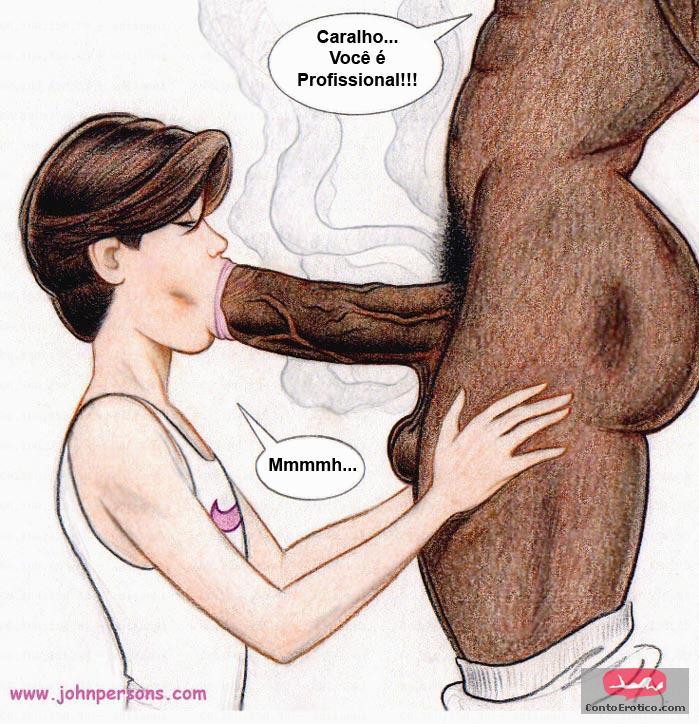 Quadrinho Erotico Sissy Boy and Big Black Cocks Imagem 14