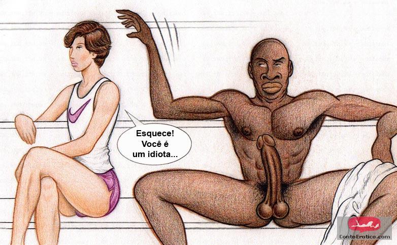 Quadrinho Erotico Sissy Boy and Big Black Cocks Imagem 4