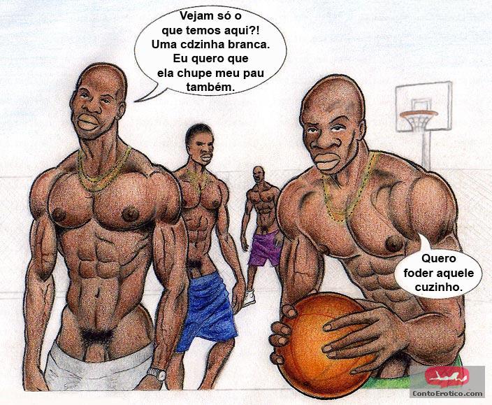 Quadrinho Erotico Sissy Boy and Big Black Cocks Imagem 7