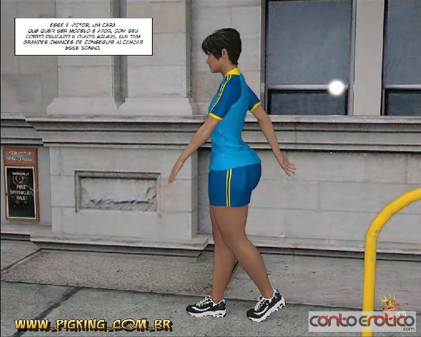 Quadrinho Erotico Vick Top Model – Travesti 3D (parte 1) Imagem 2
