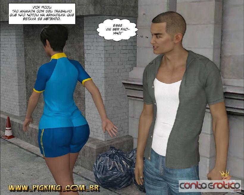 Quadrinho Erotico Vick Top Model – Travesti 3D (parte 1) Imagem 8