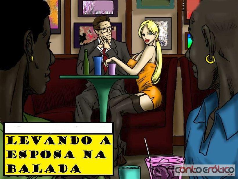 Quadrinho Erotico Levando a esposa pra balada Imagem 1