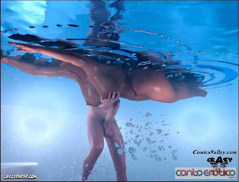 Quadrinho Erotico Dra Brandie - Na piscina - parte 02 Imagem 5
