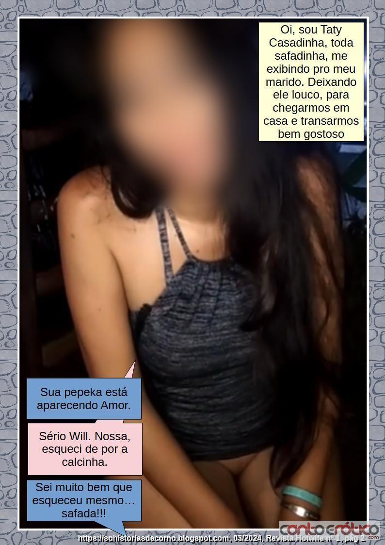 Quadrinho Erotico Revista Hotwife 1: Taty Casadinha trepando com fã em local público Imagem 2
