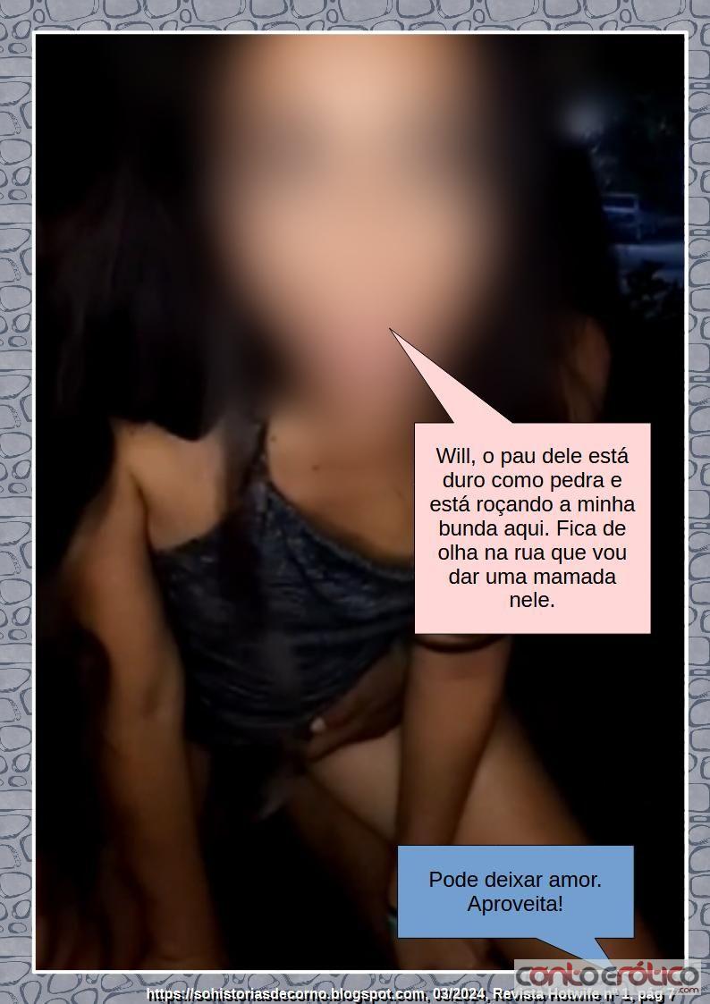 Quadrinho Erotico Revista Hotwife 1: Taty Casadinha trepando com fã em local público Imagem 7