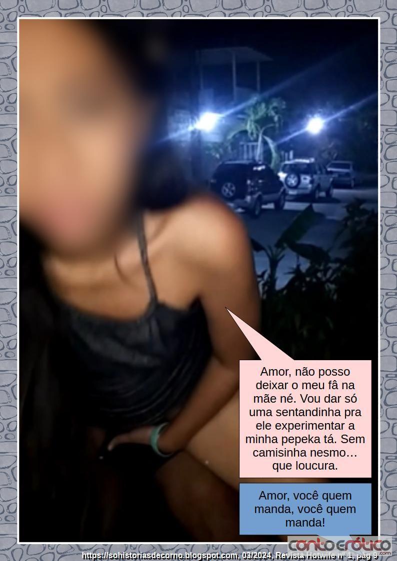Quadrinho Erotico Revista Hotwife 1: Taty Casadinha trepando com fã em local público Imagem 9