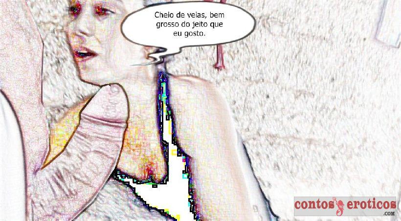 Quadrinho Erotico Veterinária Linda e Safada Apreciando o Pau Imagem 2