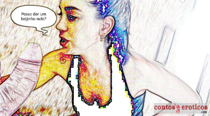 Quadrinho Erotico Veterinária Linda e Safada Apreciando o Pau Imagem 3