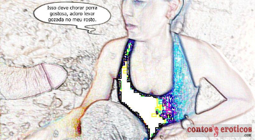 Quadrinho Erotico Veterinária Linda e Safada Apreciando o Pau Imagem 5