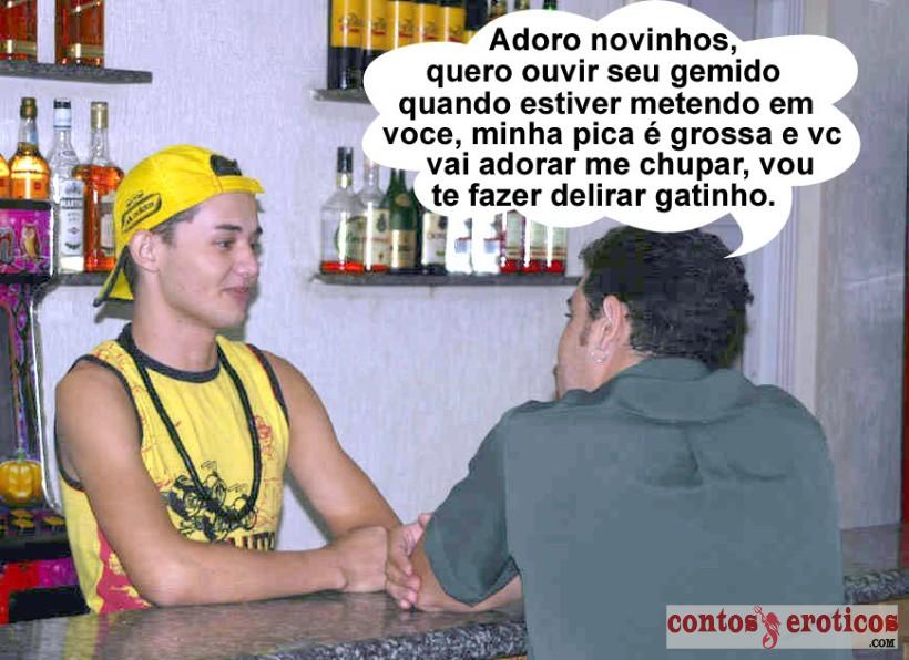 Quadrinho Erotico Consegui comer o gayzinho do bar Imagem 2