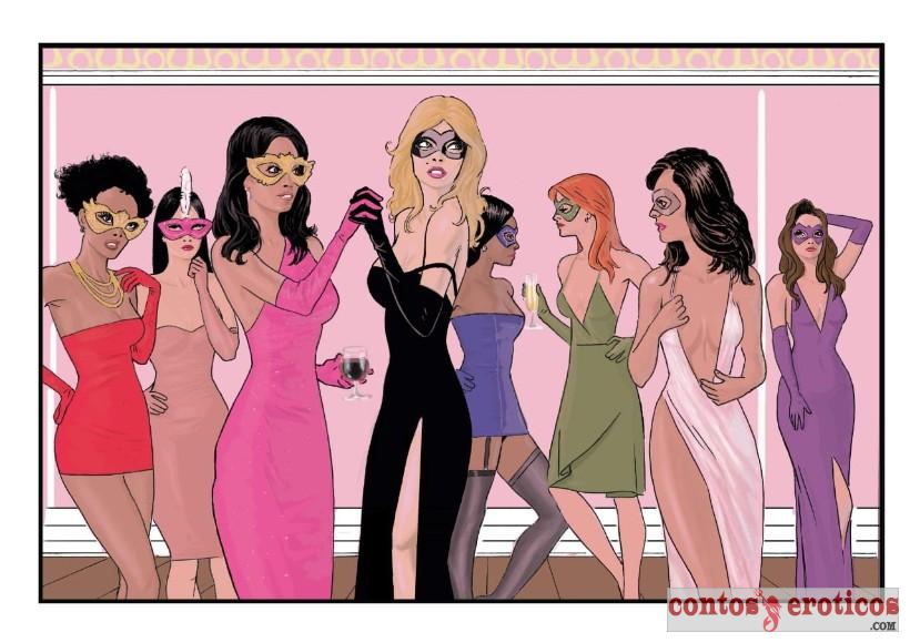 Quadrinho Erotico À mercê de duas mascaradas Imagem 4