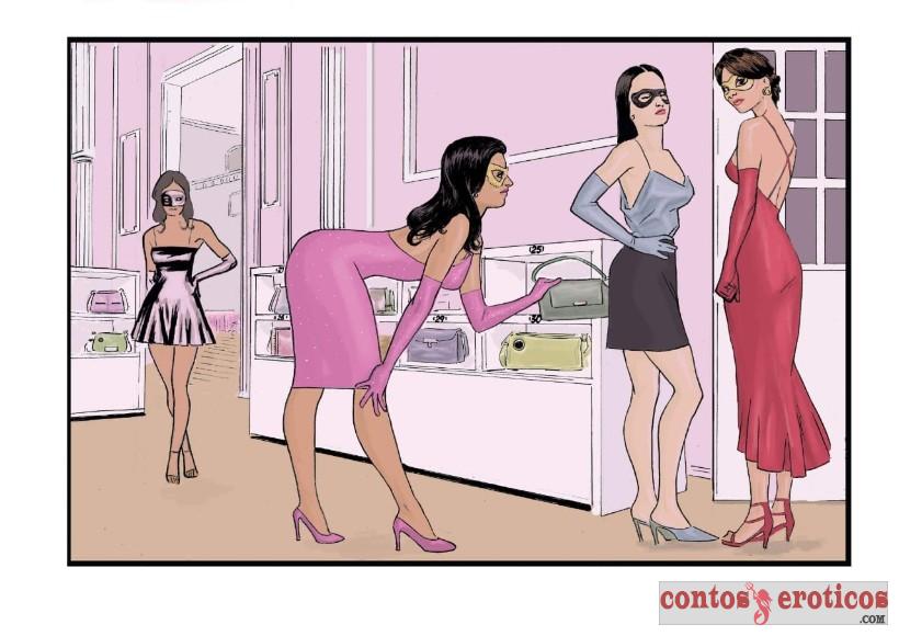 Quadrinho Erotico À mercê de duas mascaradas Imagem 8